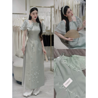 Áo dài cách tân cổ yếm nhẹ nhàng tiểu thư ( XS S M L XL XXL )