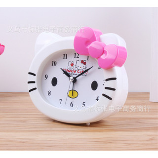 Đồng hồ báo thức họa tiết kitty,hình thỏ đáng yêu tặng kèm pin