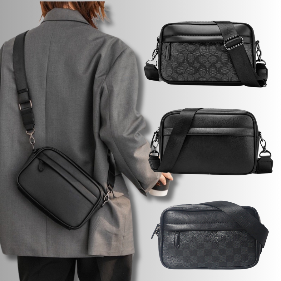 Túi Đeo Chéo Da Nam Nữ Thời Trang Unisex Phong Cách Chất Liệu Cao Cấp - 9151