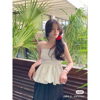 Áo quây cúp ngực ôm eo form xòe viền bèo phong cách sexy