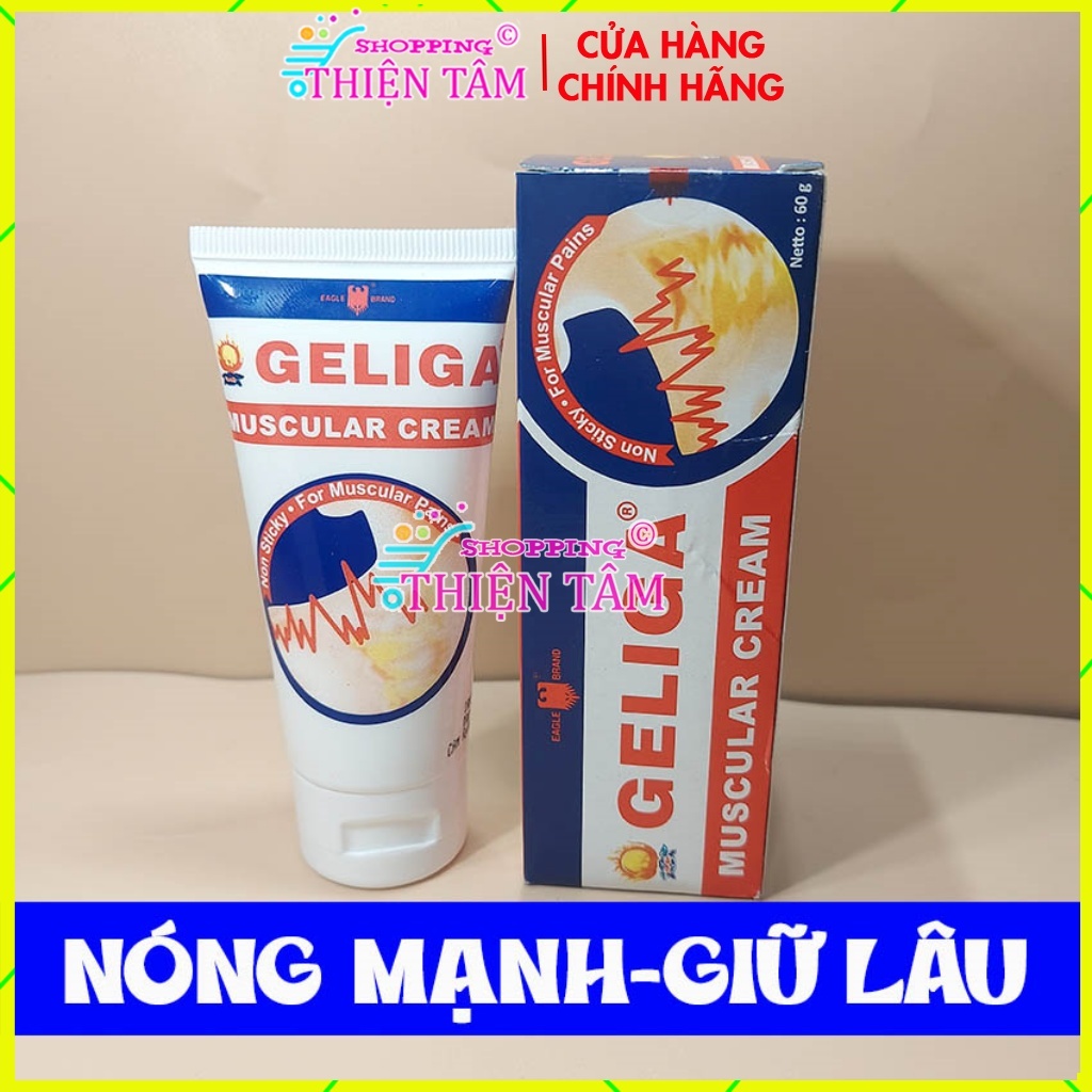 (Nóng Mạnh) 01 Dầu Nóng Như Lửa Geliga 60gr Dạng Kem Massager Xoa Bóp Nhức Mỏi Nội Địa