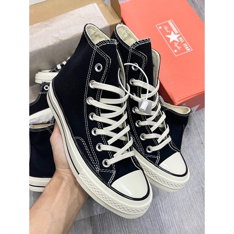 Giày Convers Chuck taylor 1970s đen trắng Cổ Cao , Cổ Thấp, Giày Coverse 1970s cao cấp Full bill box
