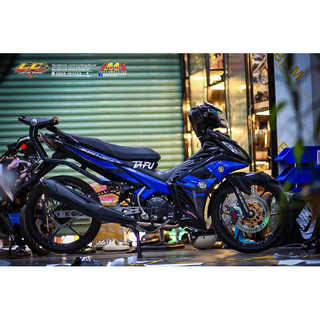 Dàn áo exciter 135 đen xanh mẫu tem xám lc 135