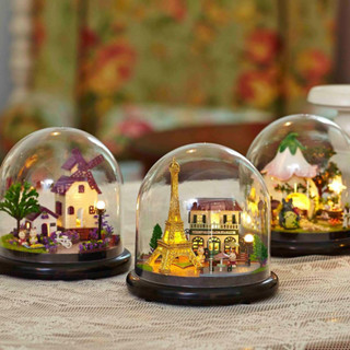 Bộ lắp ráp mô hình nhà gỗ DIY, mô hình nhà búp bê nhiều mẫu CUTEROOM