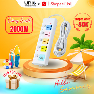 Ổ Cắm Điện Đa Năng Thông Minh METIS, Ổ Cắm Điện USB Cao Cấp Chống Giật, Công Suất 2500W Dây Dài Có Chốt Từng Ổ An Toàn
