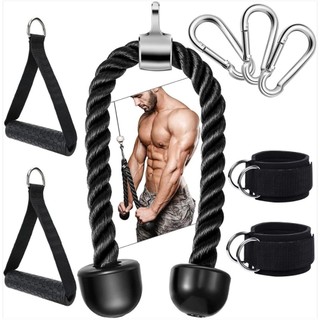 Bộ Phụ Kiện Tập Lưng Xô, Tay Sau, Lưng, Dây Dây Tricep Rope
