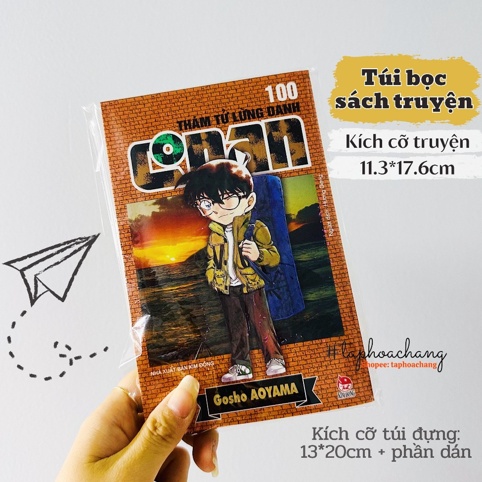Túi dán dành cho truyện tranh manga khổ 11.3*17.6cm chống bụi - Túi bọc truyện tranh