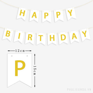 Dây chữ HAPPY BIRTH DAY Đuôi cá