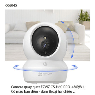 Camera wifi ezviz cs-h6c pro 4mp - gọi điện qua app- quay quét - có màu ban đêm full màu)