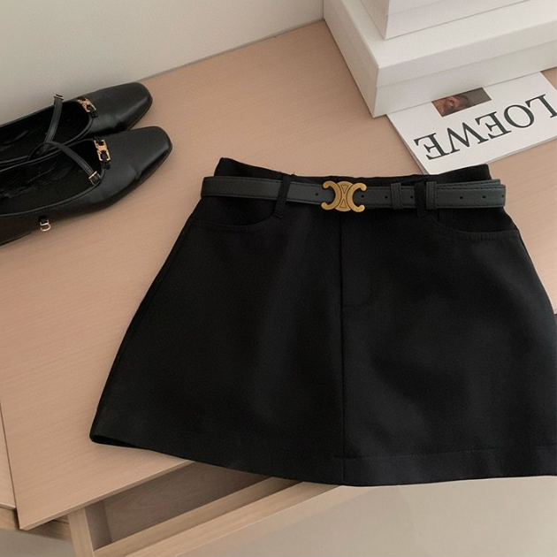 Kèm Đai Lưng] Chân Váy Ngắn Dáng Chữ A, 4 Túi Trước Sau, Vải Xước Hàn Ép Mùng Dày Đẹp Đứng Form Váy V508 | BigBuy360 - bigbuy360.vn