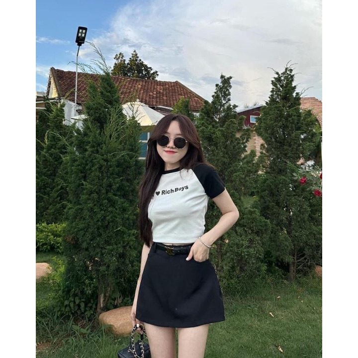 Kèm Đai Lưng] Chân Váy Ngắn Dáng Chữ A, 4 Túi Trước Sau, Vải Xước Hàn Ép Mùng Dày Đẹp Đứng Form Váy V508 | BigBuy360 - bigbuy360.vn