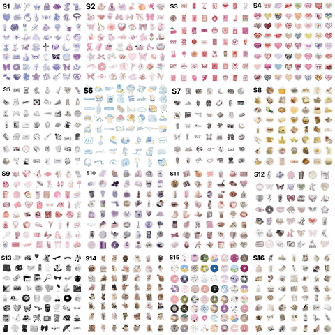 Set 20 tấm sticker theo chủ để