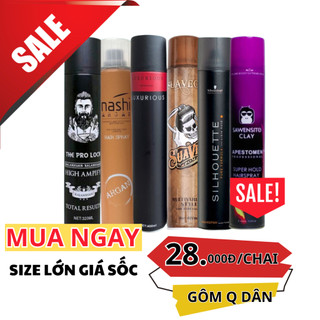 Gôm Xịt tóc Các loại  Maxi enzo đồng giá size 320ml/420ml