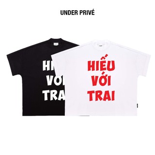 Áo thun big boxy under "hiếu với trai" - uts033