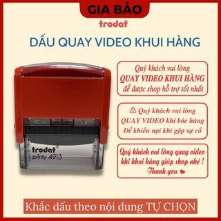 Khắc con dấu quay video bóc hàng dstamp 314 làm con dấu theo yêu nhanh tiện lợi