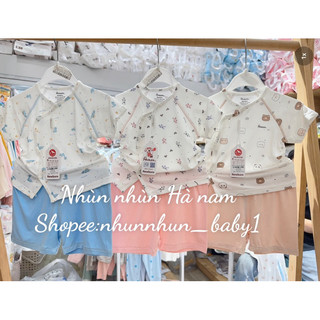 (Nhùn nhùn)Bộ quần áo Avaler cộc tay/ dài tay sợi tre (mẫu ngẫu nhiên) size Nb/3-6m/6-9m
