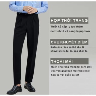 Quần Âu Sidetab Ôm Eo Vừa Vặn Phong Cách Hàn Quốc Shine Store