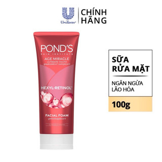 Sữa rửa mặt ngăn ngừa lão hóa Pond's Age Miracle 100g MỚI( Hàng Cty có tem phụ)