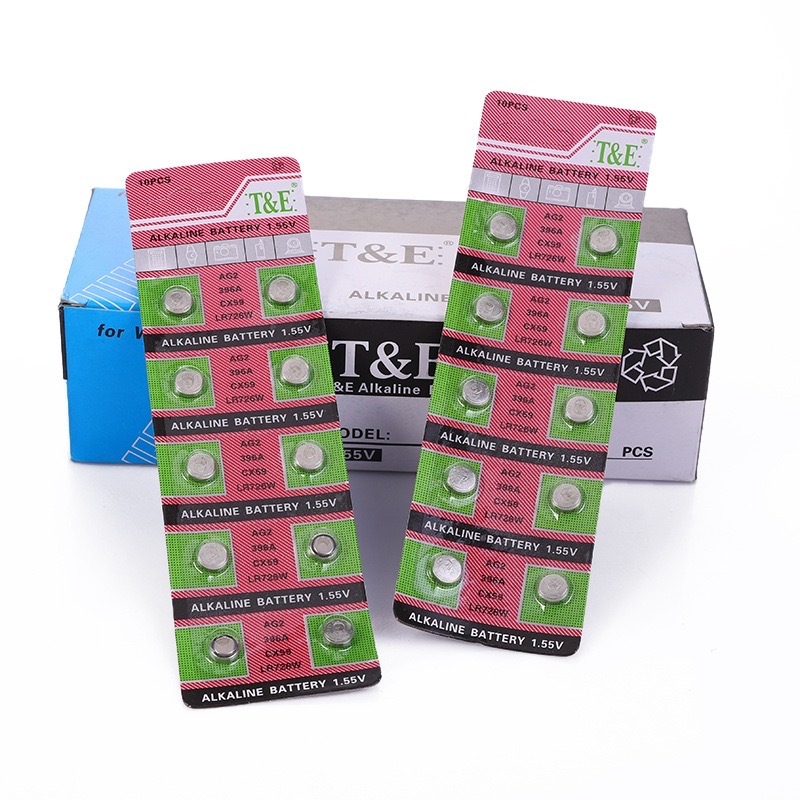 PIN CÚC ÁO VỈ 10 VIÊN ( AG1/LR621, AG3/LR41, AG4/LR626,AG10/1130, AG13/LR44) 5 VIÊN (2025, 1220, 927, 2032, 2450, 2016)