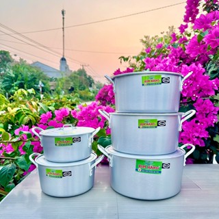Bộ 5 nồi nhôm KIM HẰNG 16cm 18cm 20cm 22cm 24cm cao cấp dầy dặn