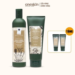 Dầu Gội xả gừng nâu WEILAIYA SHAMPOO chống rụng kích mọc tóc 400ml+250ML tặng Mini