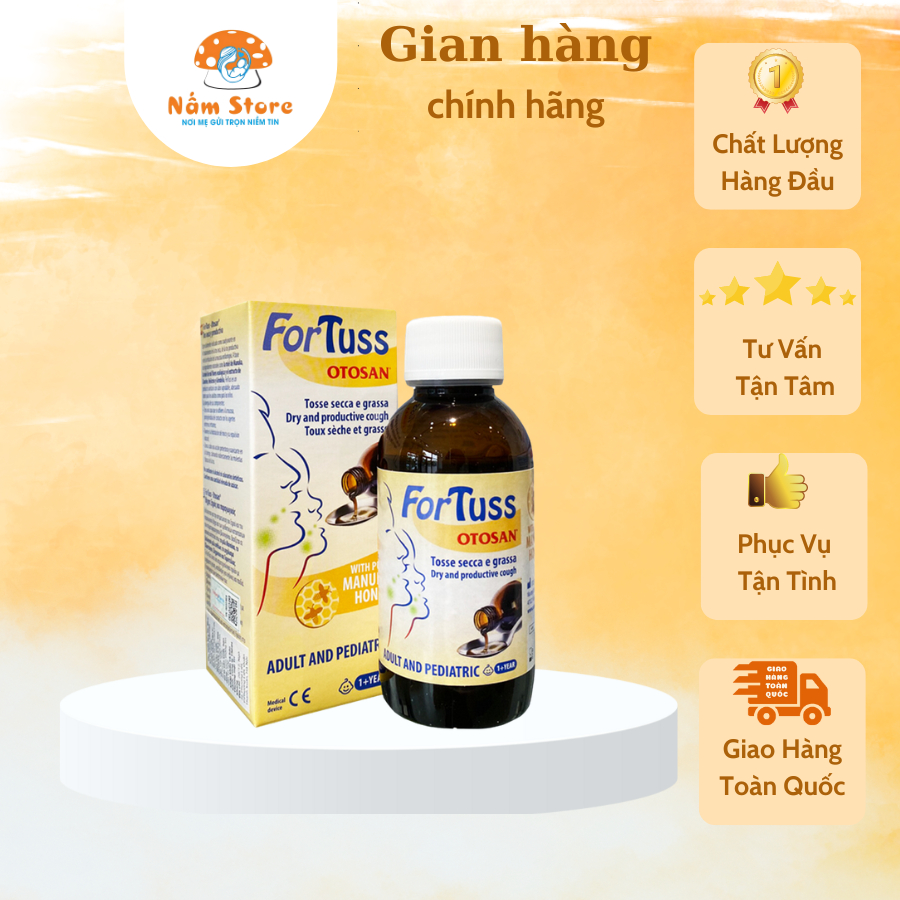 Siro ho Otosan Fortuss Cough Syrup thảo dược giảm ho dịu mát họng | Nhập khẩu chính hãng Italy