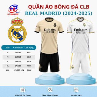 Quần áo bóng đá,đồ đá banh CLB REAL MADRID 2024-2025 chuẩn thi đấu,thấm hút mồ hôi cực đẹp - sport hoàng phúc