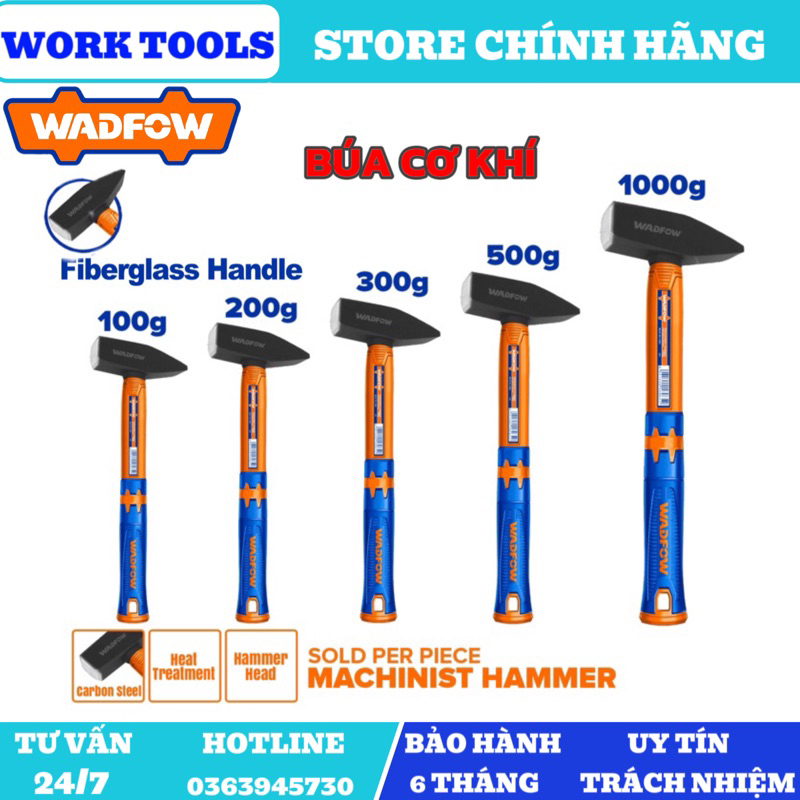ĐỒ NGHỀ WADFOW Búa cơ khí 100g , 200g , 300g , 500g , 1000g , WHM1301 , WHM1302 , WHM1303 , WHM1305 , WHM1310
