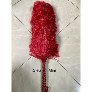 Chổi Cước Nilông Quét Bụi 1 Màu Đồng Dài 60cm - Loại Tốt, Cán Cước Móc Chắc Chắn