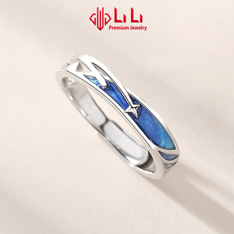 Nhẫn bạc cặp đôi LiLi S925 đính đá CZ cao cấp mưa sao băng tình yêu Makenzie LILI_683215 | BigBuy360 - bigbuy360.vn