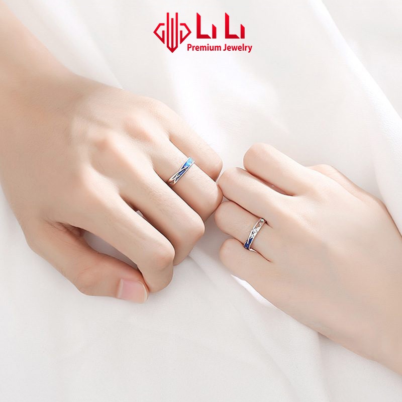 Nhẫn bạc cặp đôi LiLi S925 đính đá CZ cao cấp mưa sao băng tình yêu Makenzie LILI_683215 | BigBuy360 - bigbuy360.vn