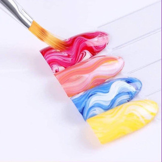 Cọ ombre đầu dẹt cán gỗ làm móng