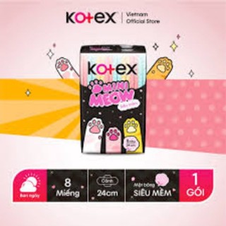 1 gói Kotex Mini meow siêu mềm mịn 24cm gói 8 miếng