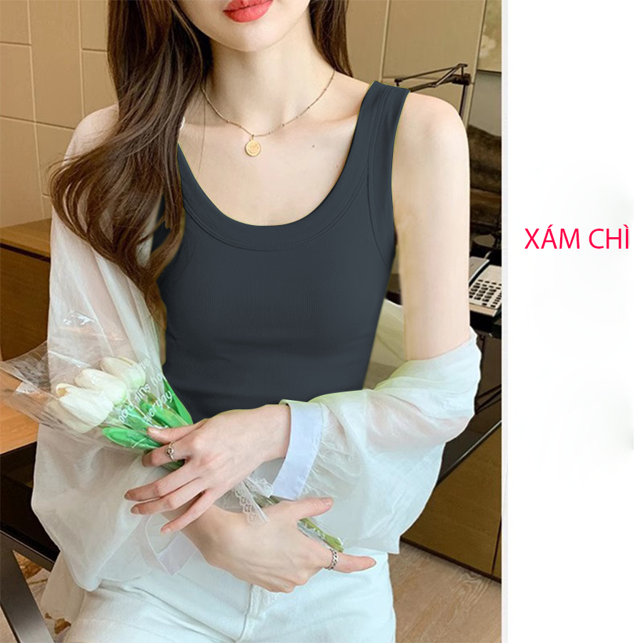 Áo ba lỗ nữ RAZAK'S dáng áo ôm chất liệu thun Bo tăm lụa co dãn mạnh RZM43 | BigBuy360 - bigbuy360.vn