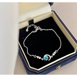 Lắc tay bạc mix đá moonstone s925 The Mind