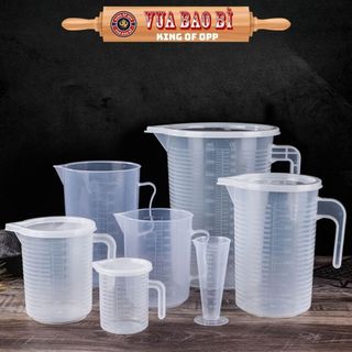 Cốc Đong, Ca Đong Định Lượng Pha Chế Bằng Nhựa Trong Suốt Vạch Chia- VUA BAO BI