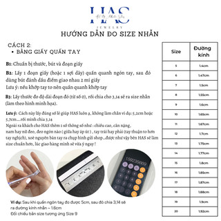 Nhẫn bạc nữ hoa cao HAS - HN188