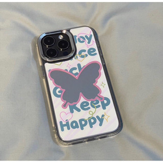 Ốp lưng iphone chống va đập gương thevibes keep happy