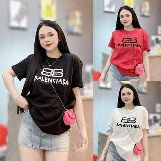 Áo thun Cotton Thái nữ dáng vừa phối hình nổi