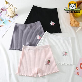 Combo 4 quần chíp đùi cotton gân tăm tre cho bé gái, quần đùi bảo hộ thoáng mát co giãn