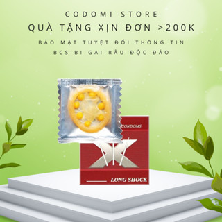 Bao cao su Bi gai Xman Hộp 10 cái Bcs 6 bi Tăng khoái cảm Kéo dài quan hệ  Codomi