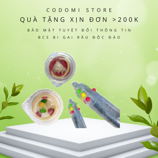 Bao cao su Bi gai lớn 9 bi hộp 5 chiếc giúp tăng khoái cảm kéo dài quan hệ Hộp 1 Bcs CODOMI