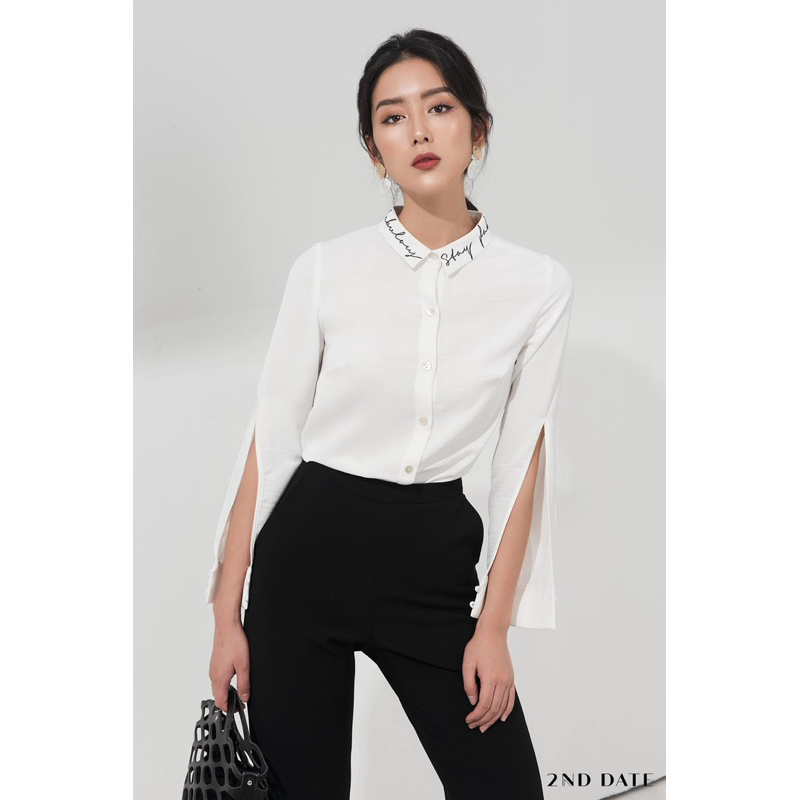 (SẴN) Oversized Blouse with Buttons brand 2ND DATE