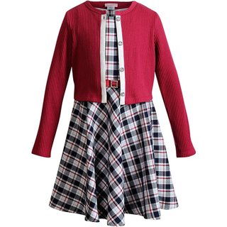 BÉ GÁI - Áo khoác cardigan len có nút gài