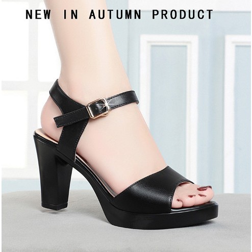 Dép cao gót nữ mẫu quai hậu bản mờ gót vuông 3 phân, 5 phân, 7 phân và 8 phân bền đẹp, Thời Trang KH06 mẫu hậu bản mờ