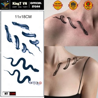 Hình xăm dán tạm thời 15 ngày KingT bản giới hạn mẫu xăm bắp tay, cổ tay, hình xăm cha con, gia đình