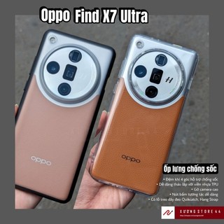Ốp lưng Oppo Find X7 Ultra chống sốc trong suốt | nhám đen mờ [Xương Store 44] -----------