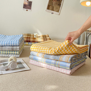 Bộ ga và 02 vỏ gối nằm Cotton Đũi, bộ 3 món Cotton Đũi Kẻ Basic tiện lợi đủ size
