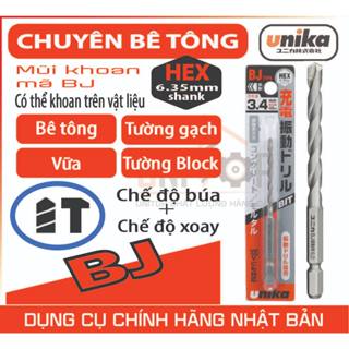 BJ mũi khoan chuyên bê tông chuôi lục giác Unika Nhật Bản, khoan được trên nhiều chất liệu bê tông, gạch, đá, vữa