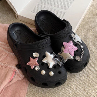 Dép sục,dép cross hình ngôi sao bling bling phong cách Ulzzang đế 3cm